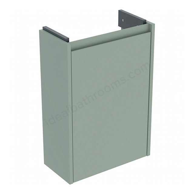 Geberit Selnova Square Compact Cabinet for 450mmW x 250mmD Basin; Sage Green Silk Matt