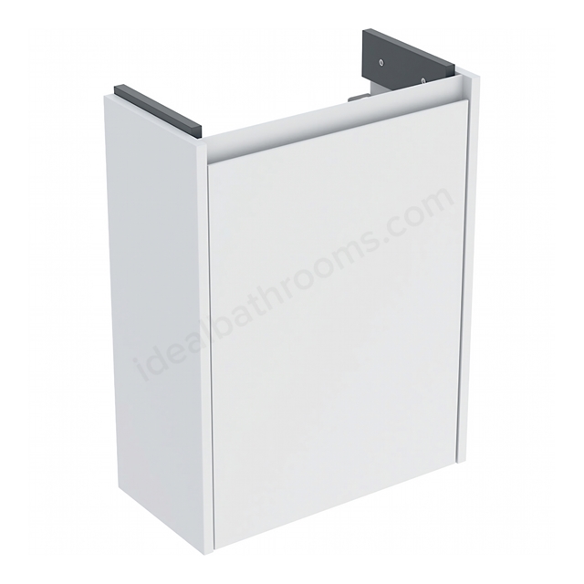 Geberit Selnova Square Compact Cabinet for 500mmW x 250mmD Basin; Matt White Silk