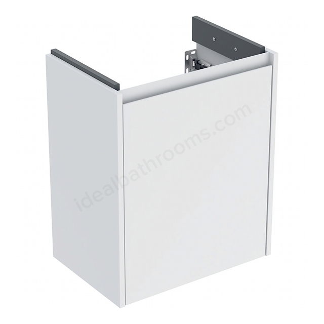 Geberit Selnova Square Compact Cabinet for 550mmW x 370mmD Basin; Matt White Silk