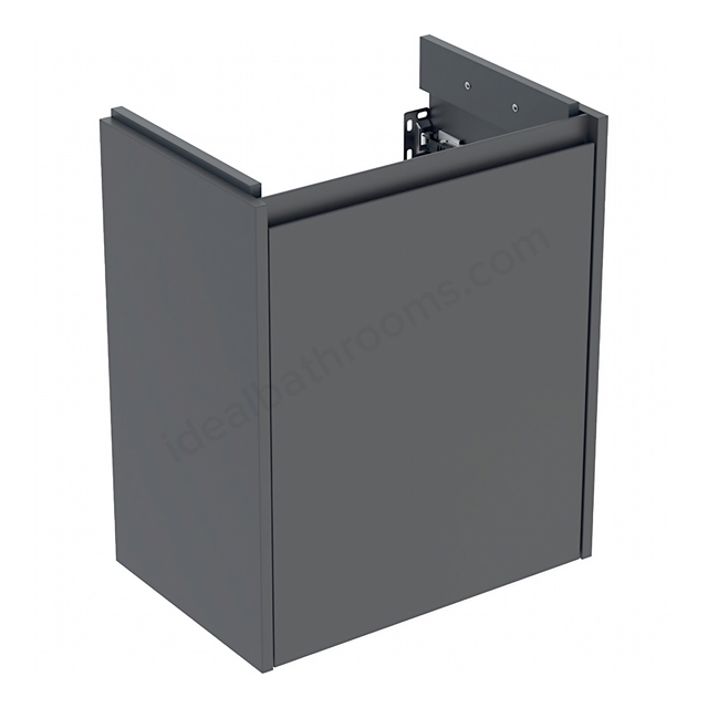 Geberit Selnova Square Compact Cabinet for 550mmW x 370mmD Basin; Lava Silk Matt