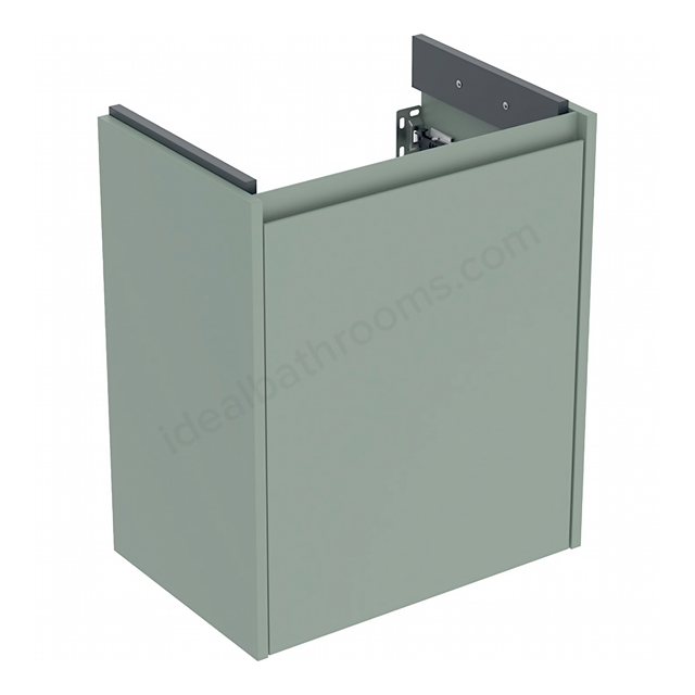 Geberit Selnova Square Compact Cabinet for 550mmW x 370mmD Basin; Sage Green Silk Matt