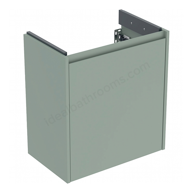 Geberit Selnova Square Compact Cabinet for 600mmW x 370mmD Basin; Sage Green Silk Matt