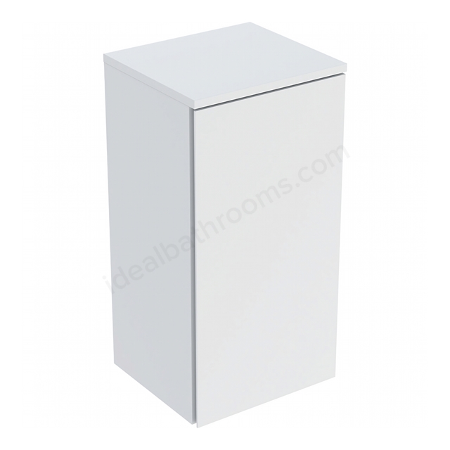 Geberit Selnova 1-Door Side Cabinet; 330mmW x 650mmH; Matt White Silk
