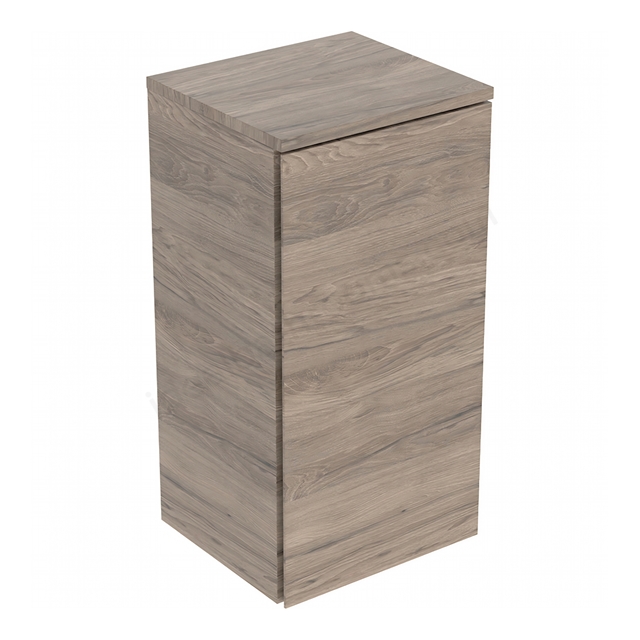 Geberit Selnova 1-Door Side Cabinet; 330mmW x 650mmH; Hickory Melamine