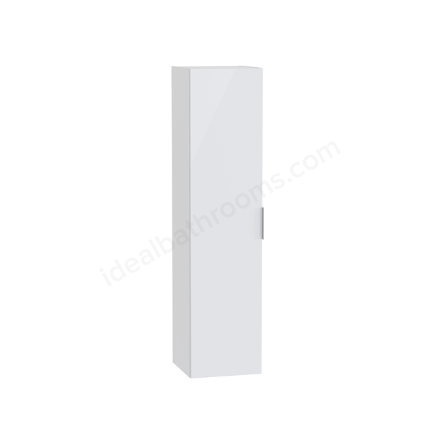 VitrA S20 Square 1450 x 350mm, 1 Door Tall Unit - White High Gloss