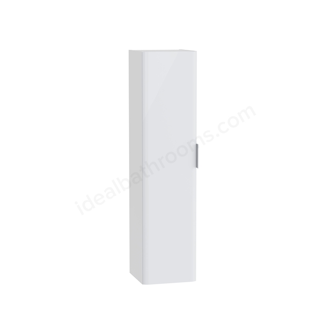 VitrA S20 Round 1450 x 350mm, 1 Door Tall Unit - White High Gloss