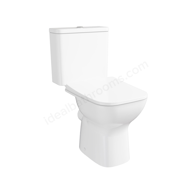VitrA S20 Square Close Coupled Open Back WC, Smoothflush, 63 cm