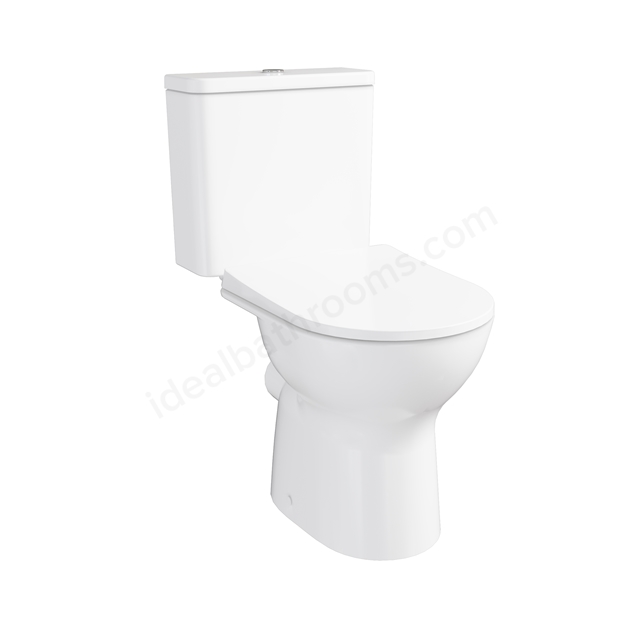 VitrA S20 Round Close Coupled Open Back WC, Smoothflush, 63 cm