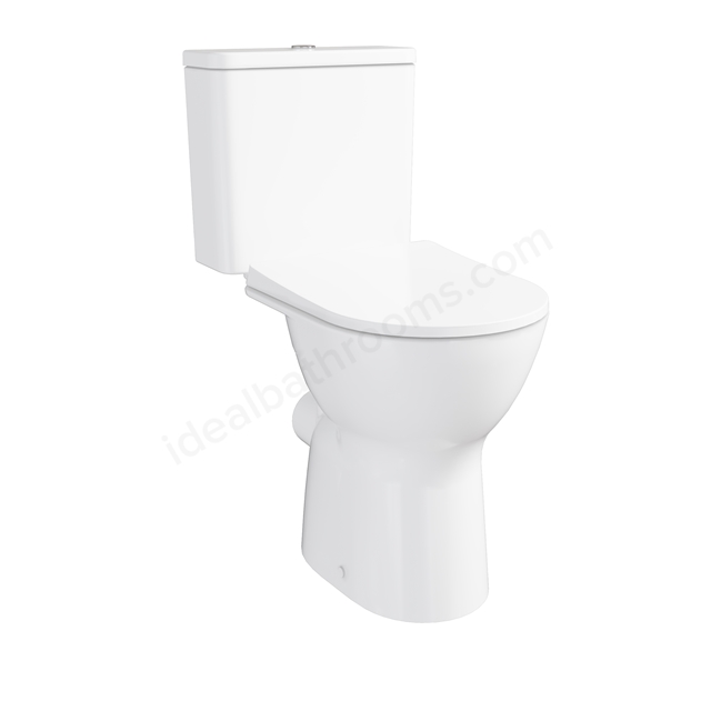 VitrA S20 Round Close Coupled Open Back WC, Smoothflush, 63 cm, comfort height