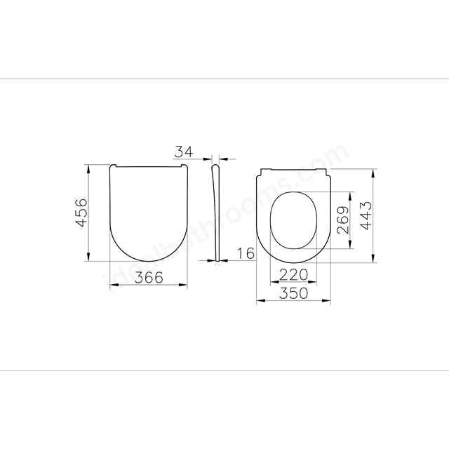 VitrA Universal Super Slim Soft WC Seat-DP-White-Round