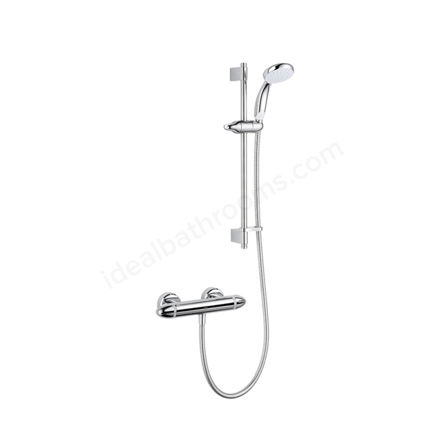 Mira CODA PRO Complete Mixer Shower; Exposed Valve; Riser Rail Kit; Chrome