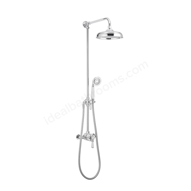 Mira REALM Complete Mixer Shower; Exposed Valve; Diverter; Fixed head + Riser Rail Kit; Chrome