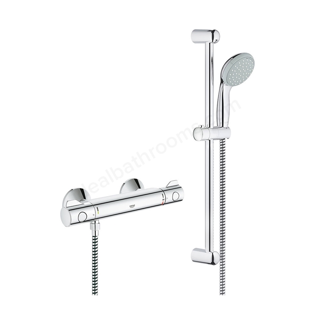 Grohe GROHTHERM 800 Thermostatic Shower Mixer exposed shower set 1/2 Inch; Chrome