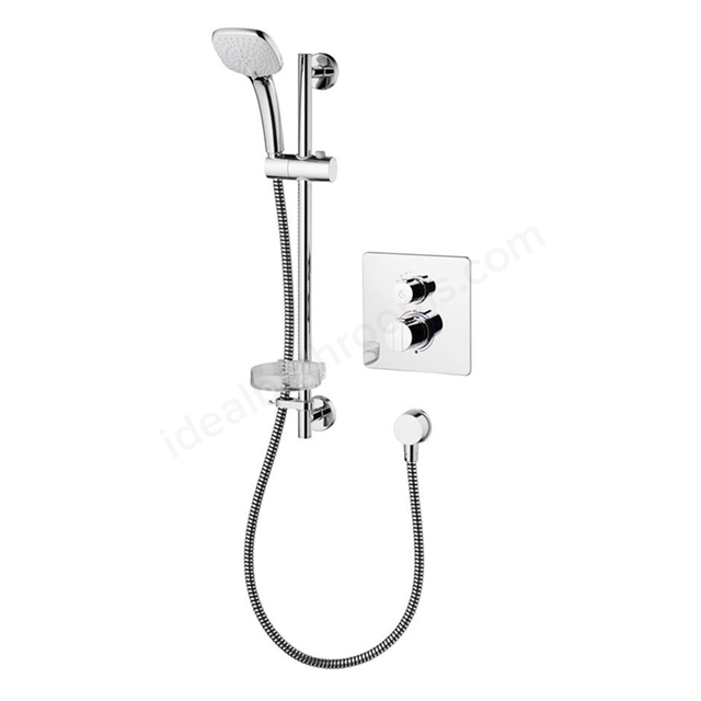 Ideal Standard CONCEPT Easybox Slim Built-in Thermostatic Shower Mixer Pack Square & Cube M3 Kit; Chrome