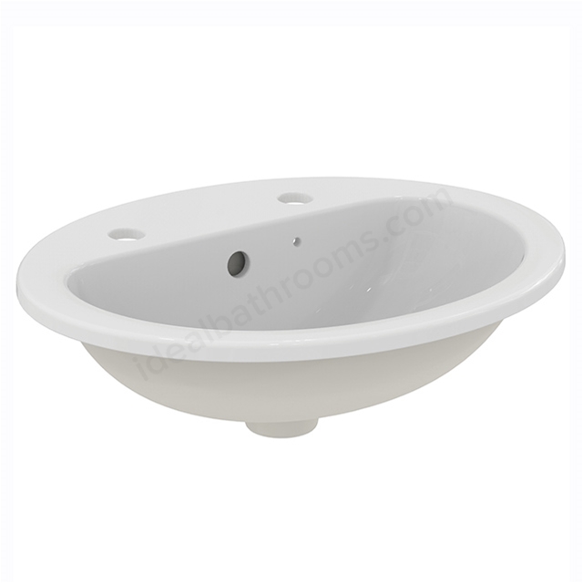 Armitage Shanks Orbit 21 550mm Countertop Basin With 2 Tapholes, Overflow And Chainstay Hole
