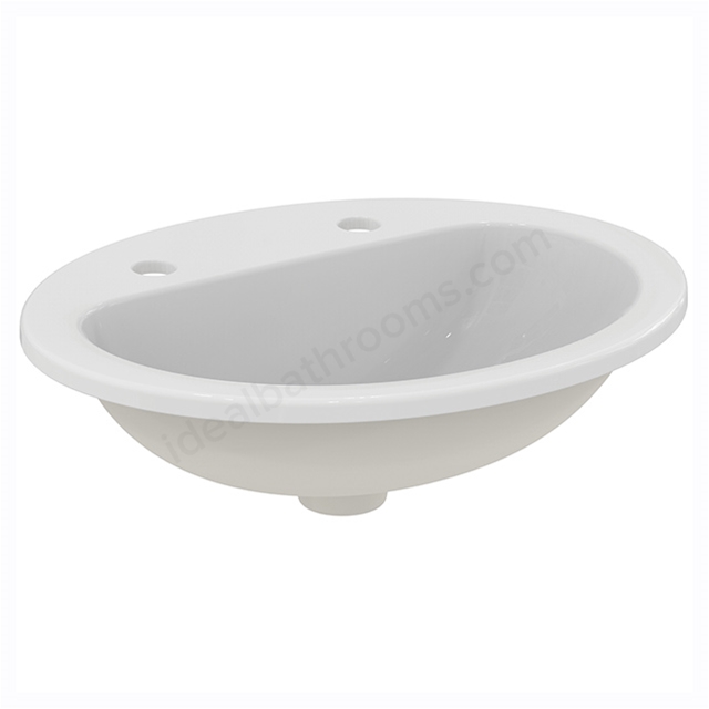 Armitage Shanks Orbit 21 550mm Countertop Basin With 2 Tapholes, No Overflow Or Chainstay Hole