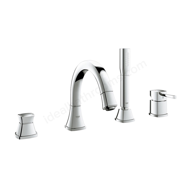 Grohe Grandera 4 Tap Holes Single Lever Bath Combination Trim Set - Chrome