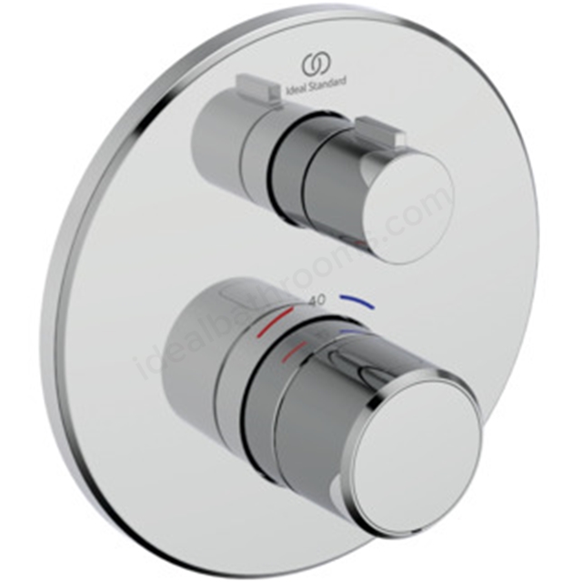 Ideal Standard Ceratherm T25 Built-In Thermostatic 1-Outlet Shower Mixer (EasyBox Kit 2) - Chrome