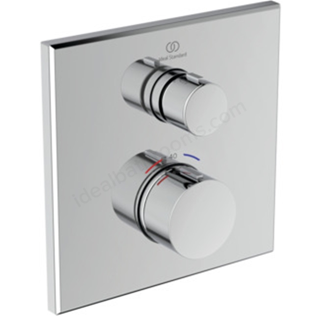 Ideal Standard Ceratherm Navigo Built-In Thermostatic 1 Outlet Square Shower Mixer (Easybox kit 2) - Chrome