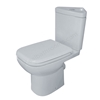 Essential VIOLET Corner Close Coupled Pan + Cistern + Seat Pack; Soft Close Seat; White