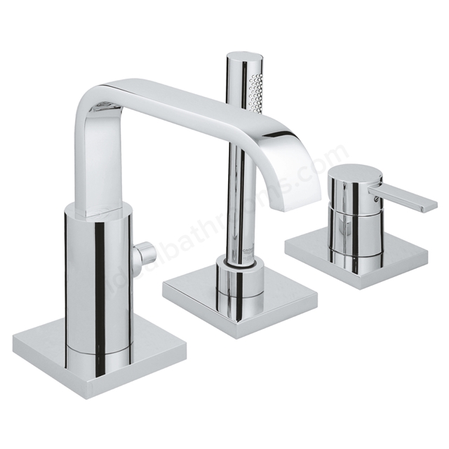 Grohe Allure 3 Tap Holes Single Lever Bath Combination - Chrome