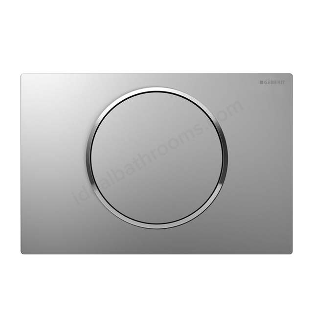 Geberit SIGMA10 Dual Flush Plate for Sigma UP320; Touchless Operation; Mains Powered; Gloss/Matt/Gloss Chrome