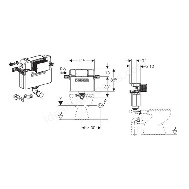 Geberit Flush Cistern; 150mm | Ideal Bathrooms