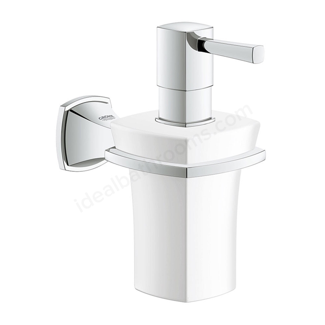 Grohe GRANDERA Holder with Ceramic Soap Dispenser; Chrome