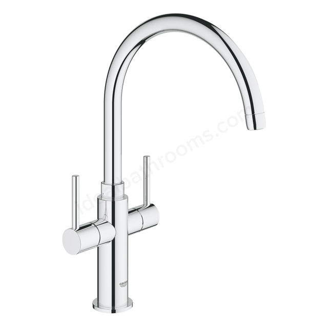 Grohe Ambi Cosmopolitan Deck Mounted Two Handle Kitchen Sink Mixer - Chrome