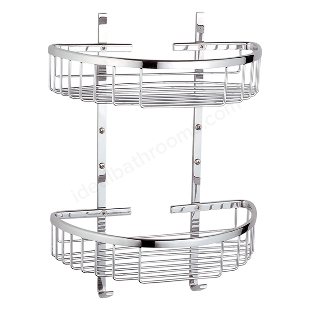 Vitra ARKITEKT Wire Shower Basket; 2 Tier; Chrome