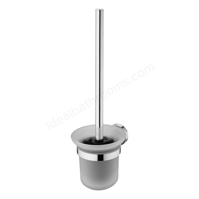 Ideal Standard IOM Wall Mounted Toilet Brush And Holder; Frosted Glass