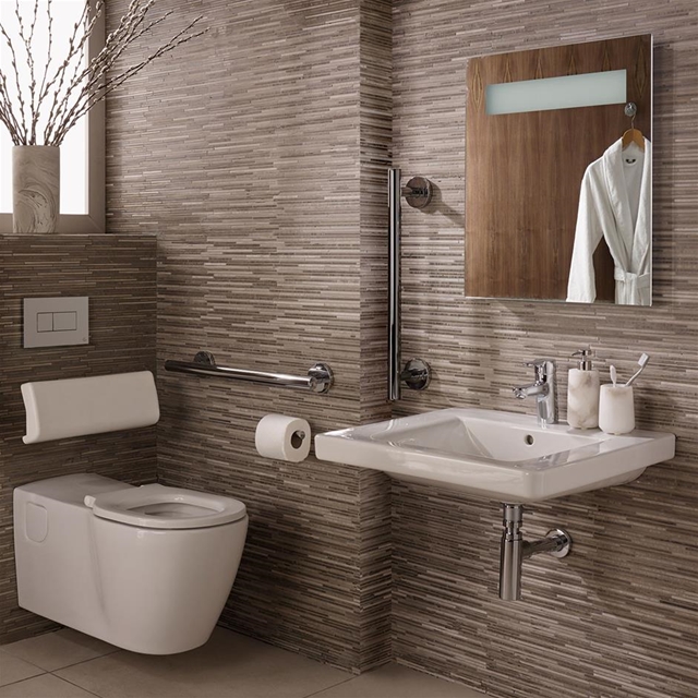 Ideal Standard CONCEPT FREEDOM Ensuite DocM Pack; 600mm Basin + 750mm Projection Wall Hung Toilet Pan