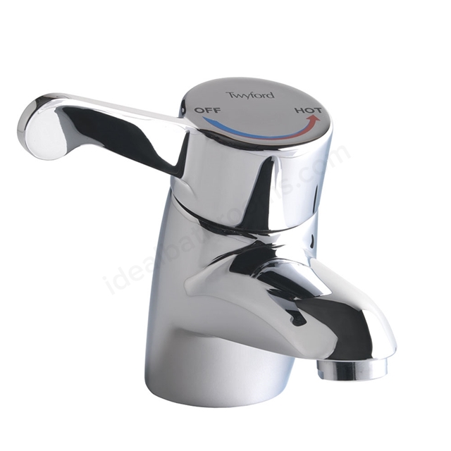 Twyfords Sola Thermostatic (TMV3) Mono Basin Mixer Tap; with Copper Tails