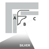 Proplas Ceiling Mould; 2700mm Long; Silver