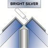 Showerwall 11Mm 2450Mm   Extrusion Internal Bright Silver Ic1