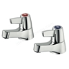 Armitage Shanks SANDRINGHAM 21 Basin Pillar Taps (Pair) with Levers; Chrome