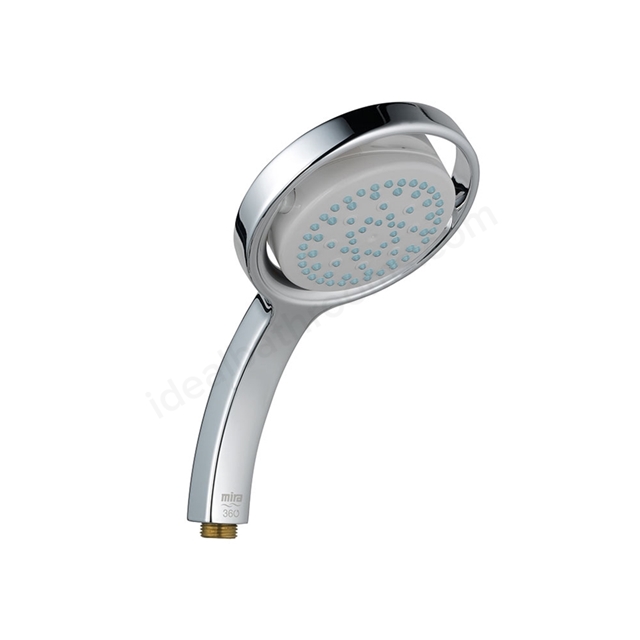 Mira 360 Minimalist Shower Head; White/Chrome