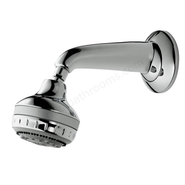 Aqualisa Chrome Turbostream Fixed Powerful Shower Head And Wall Arm