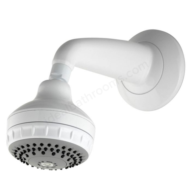 Aqualisa VARISPRAY Fixed Shower Head; Wall Mounted; 3 Spray Option Shower Head; White