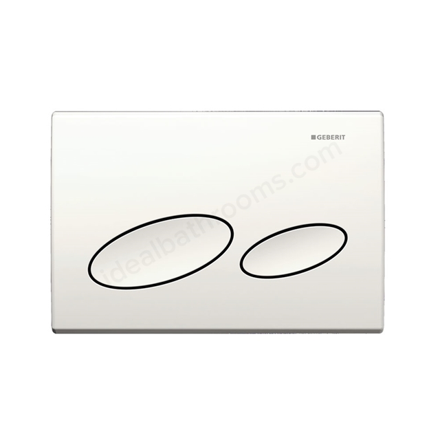 Geberit KAPPA20 Dual Flush Plate; for 150mm Cistern; White | Ideal Bathrooms
