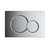 Geberit SIGMA01 Dual Flush Plate; for 80mm and 120mm Sigma Cisterns; Gloss Chrome